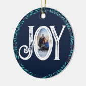Joy Family Photoクリスマス セラミックオーナメント (左)