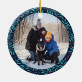 Joy Family Photoクリスマス セラミックオーナメント (裏面)