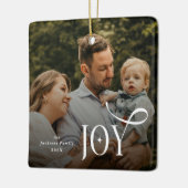 Joy Family Photo Christmas セラミックオーナメント (左)