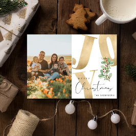 Joy Family Photo Merry Chrimas シーズンカード