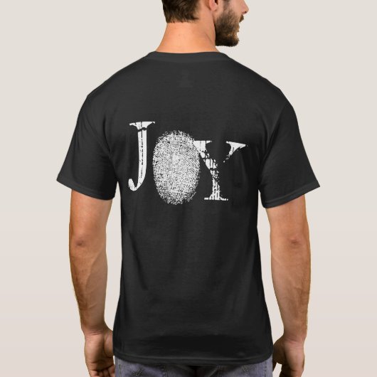 Joy Fingerprint Graphic Dark Mens Tシャツ (裏面)