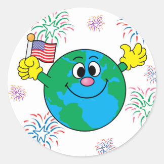 Joy Fireworks Sticker ラウンドシール