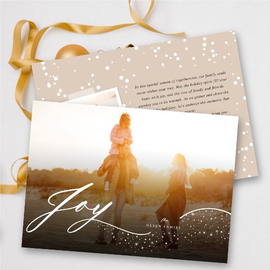 Joy Flowing White Script & Sparklesの写真をスタイリッシュ見る シーズンカード