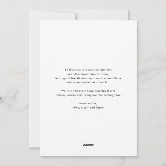 JOY Folidsレタリングブルーフォトコラージュ シーズンカード (裏面)