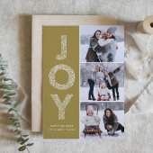 JOY Folidsレタリング金ゴールドフォトコラージュ シーズンカード