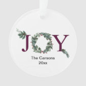 Joy for the holidays ornament frosted オーナメント (正面)