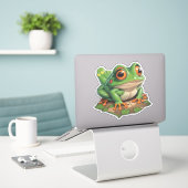 Joy Frog – ステッカーインスパイアコレクション シール (デスク上のノートパソコン)