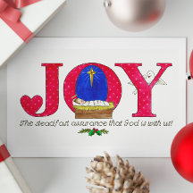 Joy God is with Usクリスマスポストカード