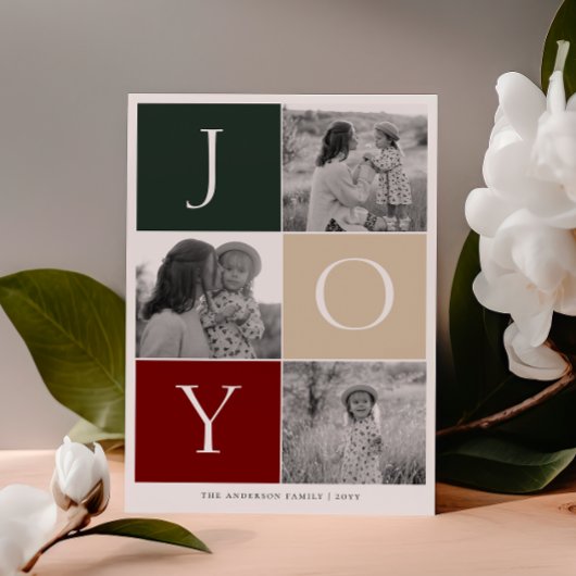 JOY Grid Photo Holiday Card シーズンカード