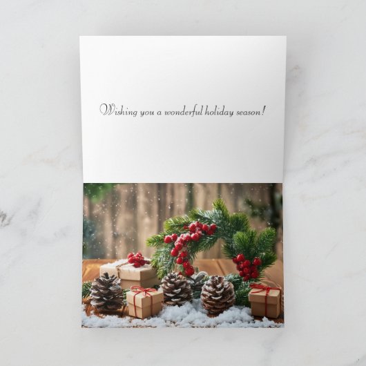 Joy Holiday Greeting Card カード (内部)