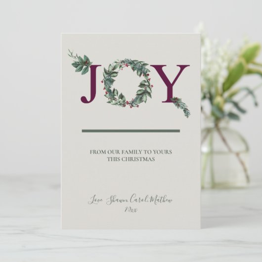 Joy Holidays Greeting Card シーズンカード (スタンド正面)