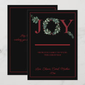 Joy Holidays Greeting Card シーズンカード (正面/裏面)