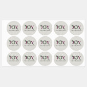 Joy Holidays Greeting Card Stickers ラベル (シート)
