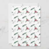 "Joy" Hollyブランチ写真クリスマスカード シーズンカード (裏面)