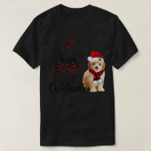 Joy Hope Love Peace Christmas Cavapoochon 2020 Tシャツ (デザイン正面)