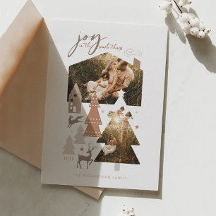 Joy In シンプル Things Cozy Woodland Village 2写真 シーズンカード