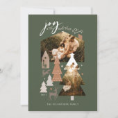 Joy In シンプル Things Cozy Woodland Village 2写真 シーズンカード (正面)