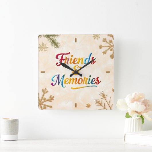 "Joy In Connection" スクエア壁時計 (ホーム)