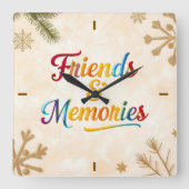 "Joy In Connection" スクエア壁時計 (正面)