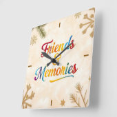 "Joy In Connection" スクエア壁時計 (傾斜)