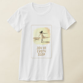 "Joy in Every Step" – ゴールデンバージョン Tシャツ