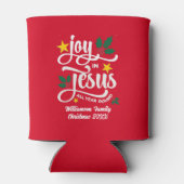JOY IN JESUS Christian Christmas Custom Name  缶クーラー (裏面)