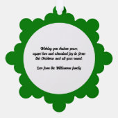 Joy in Jesus Christian Christmas Family Name  オーナメントカード (裏面)