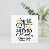 Joy in Jesus Christian Christmas Family Name  シーズンカード (スタンド正面)
