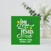 Joy in Jesus Christian Christmas Family Name  シーズンカード (スタンド正面)
