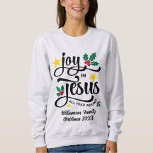 Joy in Jesus Christian Christmas Family Name 