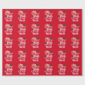 Joy in Jesus Christian Christmas Family Name  ラッピングペーパー (フラット)