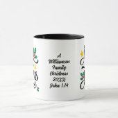 JOY IN JESUS Personalized Christian Christmas マグカップ (中央)