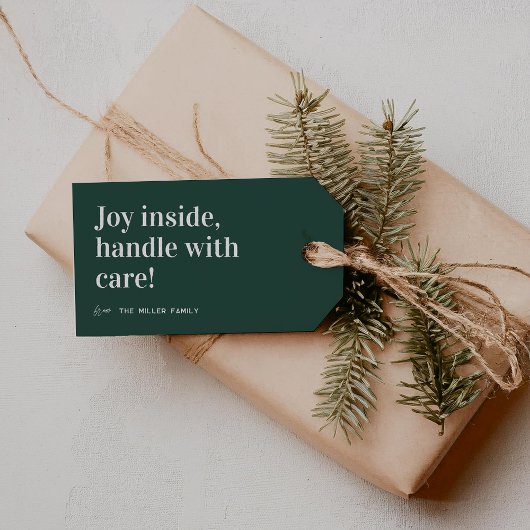 Joy Inside | かわいいクリスマス ギフトタグ