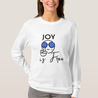 Joy Is Free T-Shirt – サングラ付き可愛いスマイリーフェイス Tシャツ