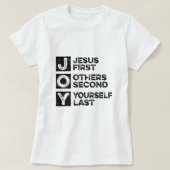 Joy Jesus First Others Yourself Last Christian Bi Tシャツ (デザイン正面)