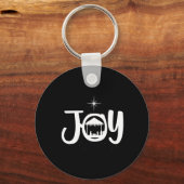 Joy Jesus Nativity Scene Cool Christmas Apparel キーホルダー (正面)