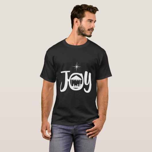 Joy Jesus Nativity Scene Cool Christmas Apparel  Tシャツ (正面フル)