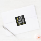 JOY - Jesus, Others, Yourself - Christian Stickers スクエアシール (封筒)