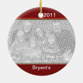 JOY-JOY-JOYフォトクリスマスオーナメントテンプレート セラミックオーナメント (裏面)