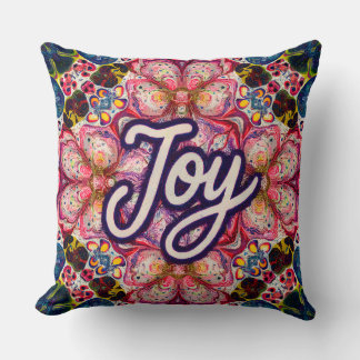 Joy Kaleidoscope Floral Pillow クッション