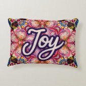 Joy Kaleidoscope Floral throw Pillow アクセントクッション (裏面)