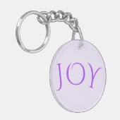 Joy Keychainあなたのデザイン選択文字、フォント、色 キーホルダー (正面左)
