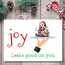 Joy Looks Good on You Grumpy Duck Christmas シーズンカード