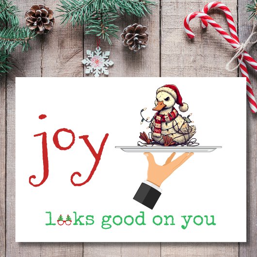 Joy Looks Good on You Grumpy Duck Christmas シーズンカード