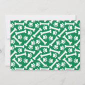 Joy Love Paws Season's Greeting Dog Green 4写真 シーズンカード (裏面)