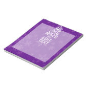 Joy Love Peace Purple Your Text 保 Calm ノートパッド (回転)