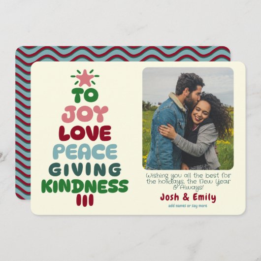 Joy Love Peace Treeの写真 シーズンカード (正面/裏面)