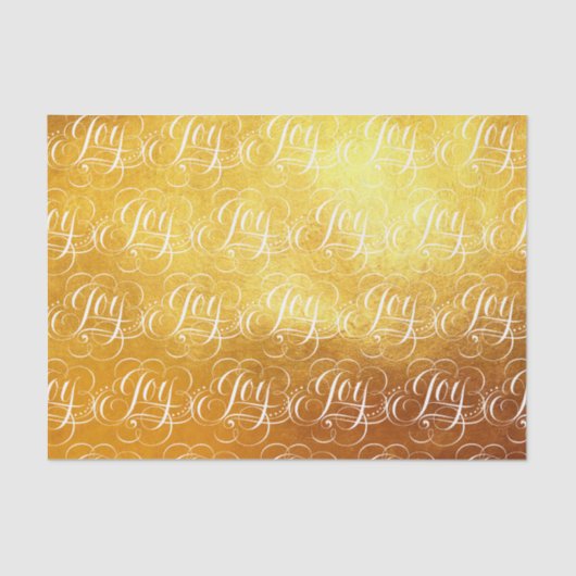 Joy - Luxurious Christmas Gold Faux Foil 薄葉紙 (正面)