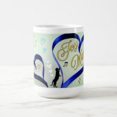 Joy Matters - Music Cat - Butterfly & Bees コーヒーマグカップ (中央)