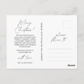 Joy, Merry Christmas Family Photo Layover ポストカード (裏面)